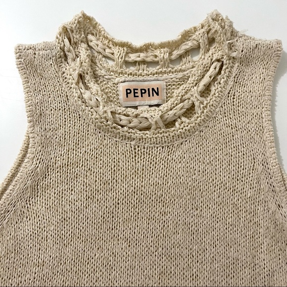 Anthropologie Pepin Boho Fringe Sleeveless Top Size Medium - Picture 2 of 7